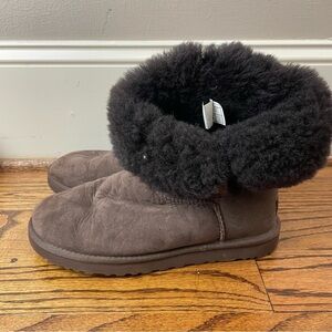 UGG Brown Fur Lined Boots